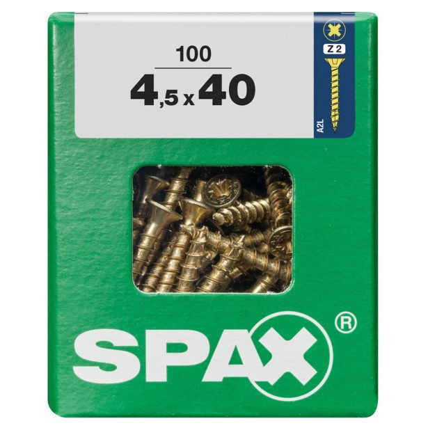 UNIVERZALNI VIJAK SPAX PZ 4.5X40 YELLOX A2G V ZAVITKU 100 KOS