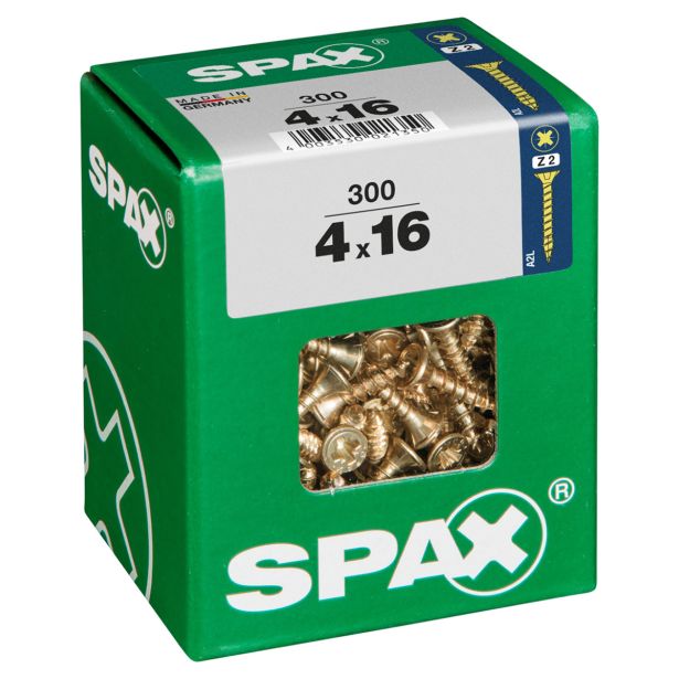 UNIVERZALNI VIJAK SPAX PZ 4X16 YELLOX A2G V ZAVITKU 300KOS