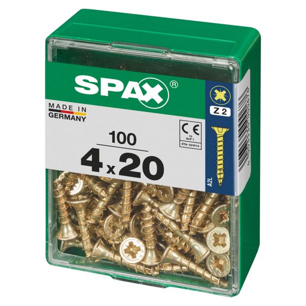 UNIVERZALNI VIJAK SPAX PZ 4X20 YELLOX A2G V ZAVITKU 100KOS