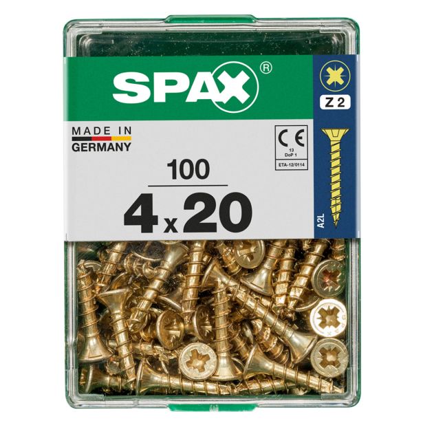 UNIVERZALNI VIJAK SPAX PZ 4X20 YELLOX A2G V ZAVITKU 100KOS