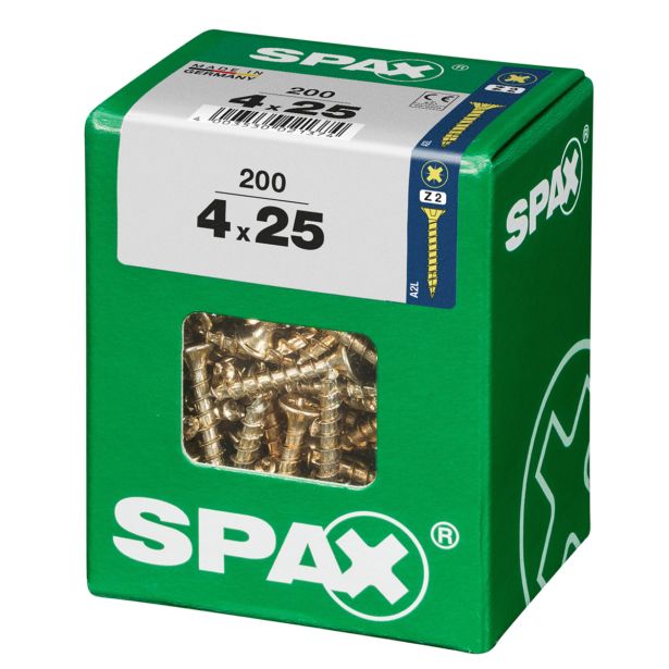 UNIVERZALNI VIJAK SPAX PZ 4X25 YELLOX A2G V ZAVITKU 200KOS