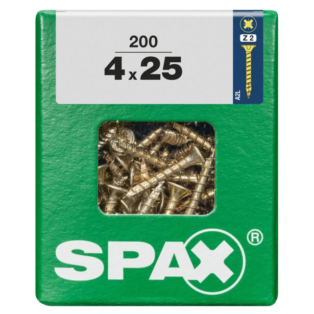 UNIVERZALNI VIJAK SPAX PZ 4X25 YELLOX A2G V ZAVITKU 200KOS