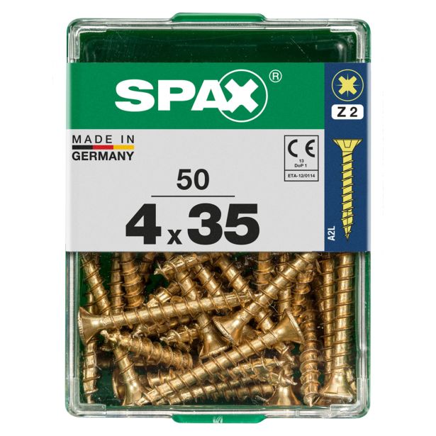UNIVERZALNI VIJAK SPAX PZ 4X35 YELLOX A2G V ZAVITKU 50KOS