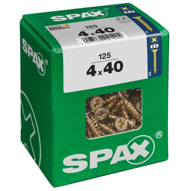 UNIVERZALNI VIJAK SPAX PZ 4X40 YELLOX A2G V ZAVITKU 125KOS