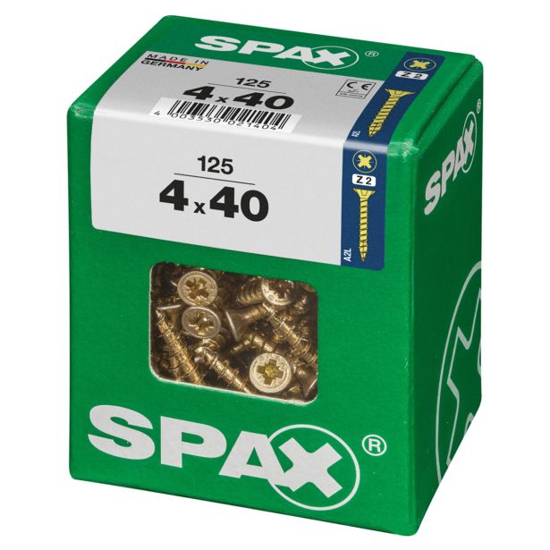 UNIVERZALNI VIJAK SPAX PZ 4X40 YELLOX A2G V ZAVITKU 125KOS