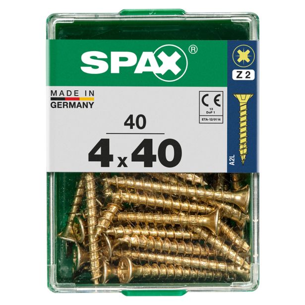 UNIVERZALNI VIJAK SPAX PZ 4X40 YELLOX A2G V ZAVITKU 40KOS