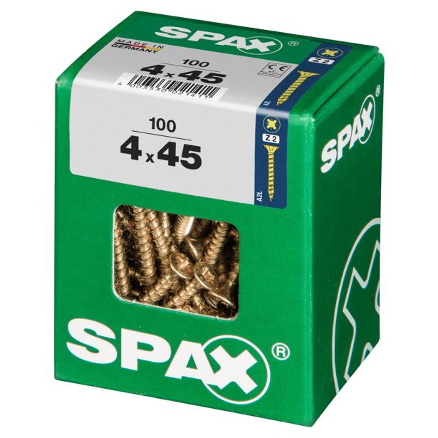 UNIVERZALNI VIJAK SPAX PZ 4X45 YELLOX A2G V ZAVITKU 100KOS