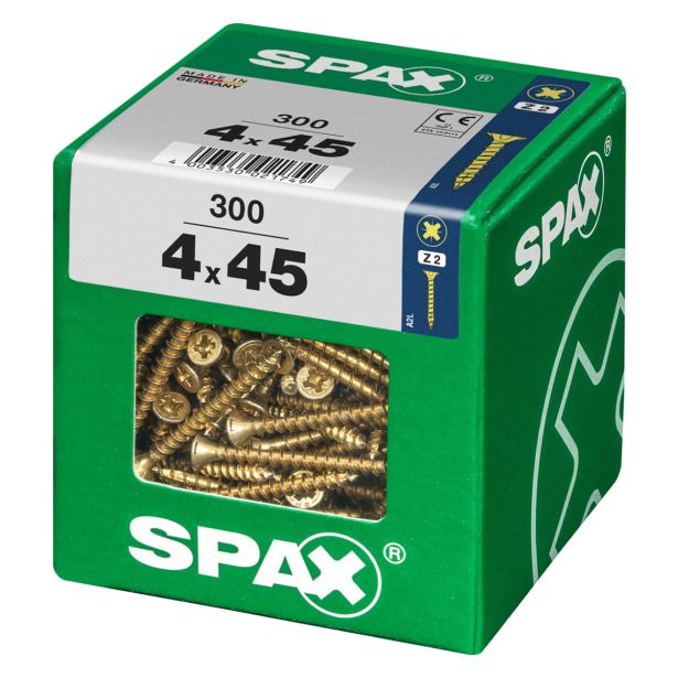 UNIVERZALNI VIJAK SPAX PZ 4X45 YELLOX A2G V ZAVITKU 300KOS