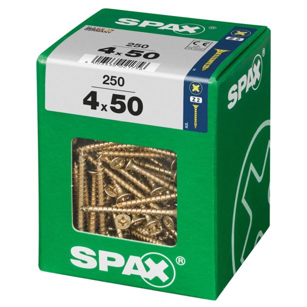 UNIVERZALNI VIJAK SPAX PZ 4X50 YELLOX A2G V ZAVITKU 250KOS