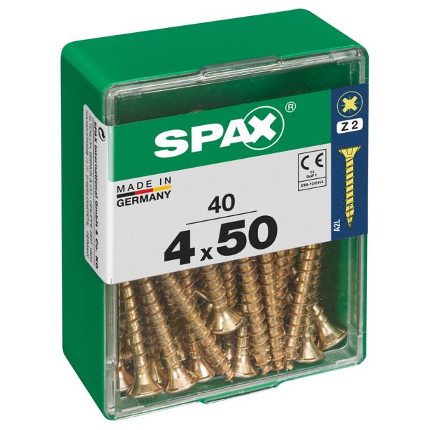 UNIVERZALNI VIJAK SPAX PZ 4X50 YELLOX A2G V ZAVITKU 40KOS