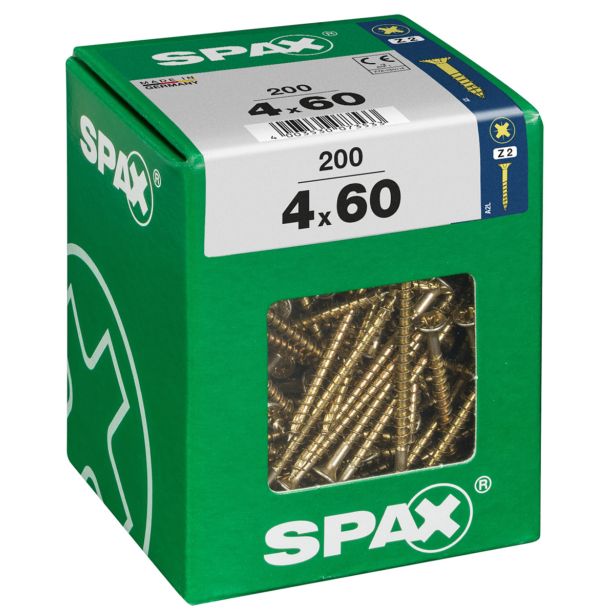 UNIVERZALNI VIJAK SPAX PZ 4X60 YELLOX A2G V ZAVITKU 200KOS