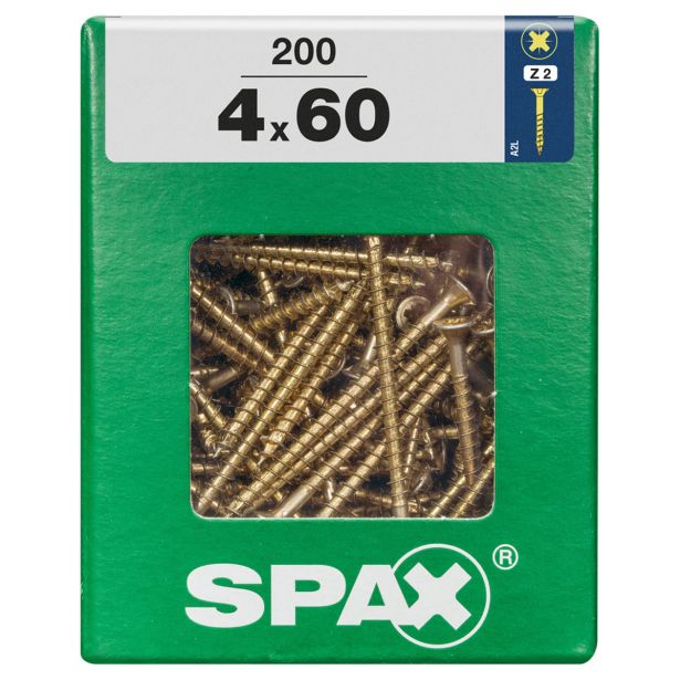 UNIVERZALNI VIJAK SPAX PZ 4X60 YELLOX A2G V ZAVITKU 200KOS