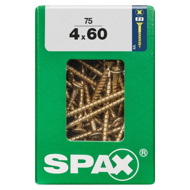 UNIVERZALNI VIJAK SPAX PZ 4X60 YELLOX A2G V ZAVITKU 75KOS