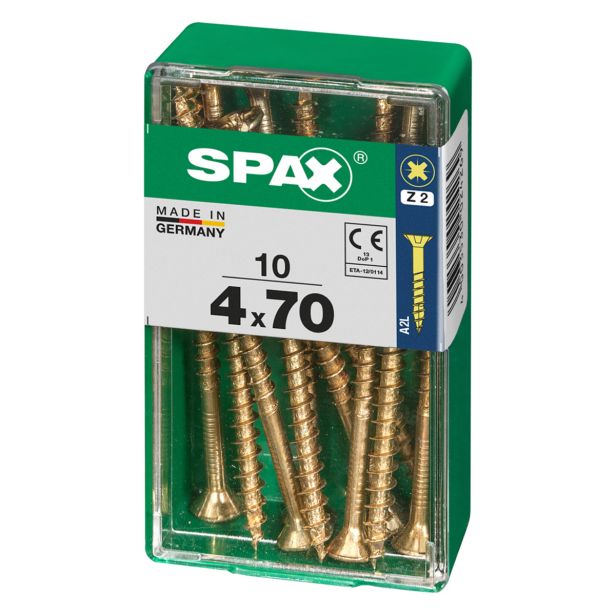 UNIVERZALNI VIJAK SPAX PZ 4X70 YELLOX A2G V ZAVITKU 10KOS