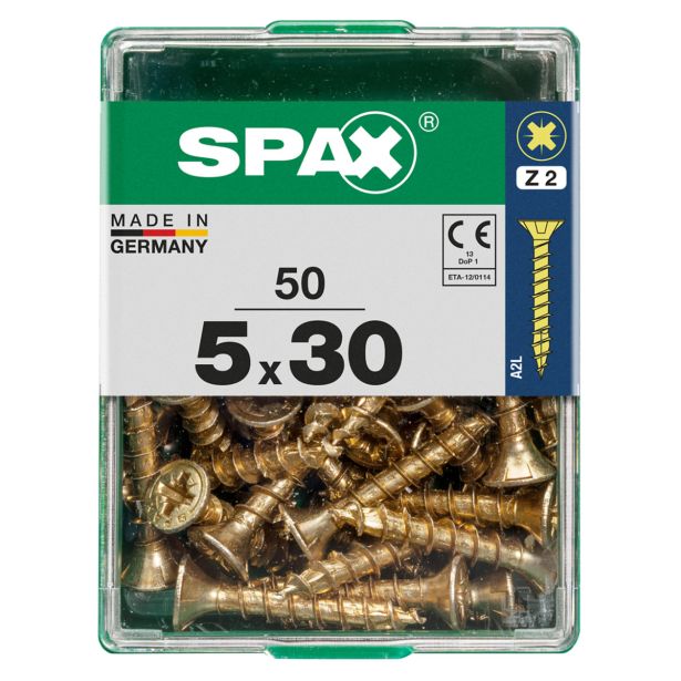 UNIVERZALNI VIJAK SPAX PZ 5X30 YELLOX A2G V ZAVITKU 50KOS