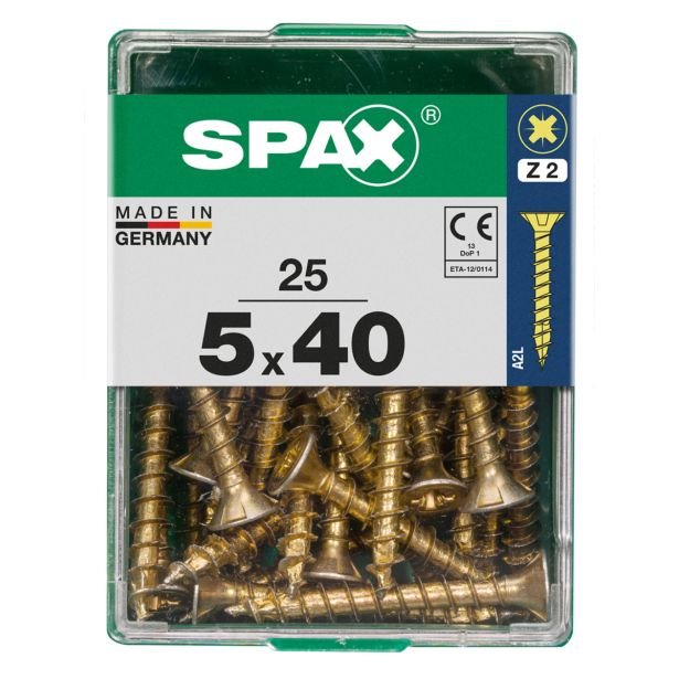 UNIVERZALNI VIJAK SPAX PZ 5X40 YELLOX A2G V ZAVITKU 25KOS