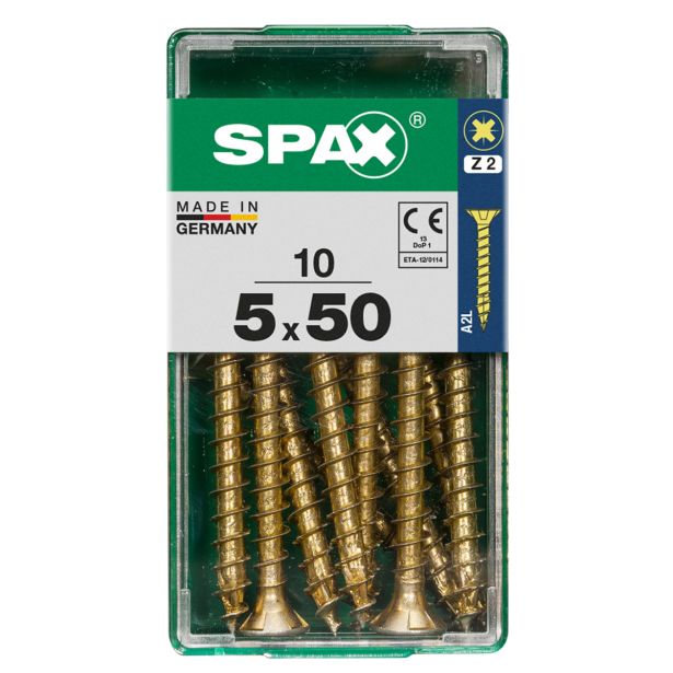 UNIVERZALNI VIJAK SPAX PZ 5X50 YELLOX A2G V ZAVITKU 10 KOS