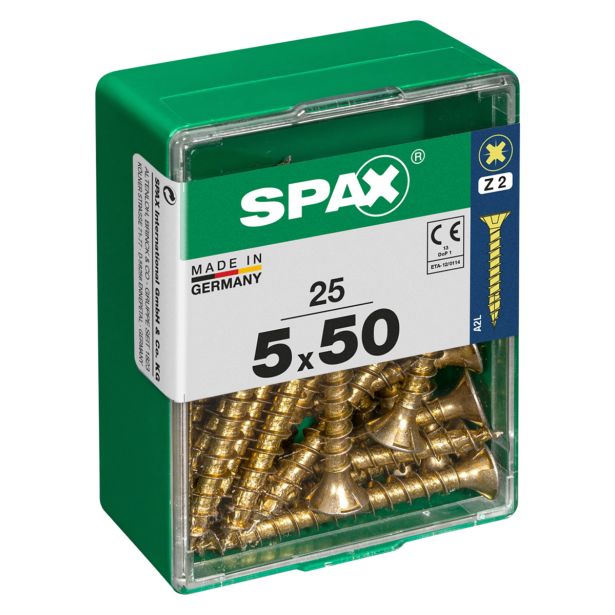 UNIVERZALNI VIJAK SPAX PZ 5X50 YELLOX A2G V ZAVITKU 25KOS