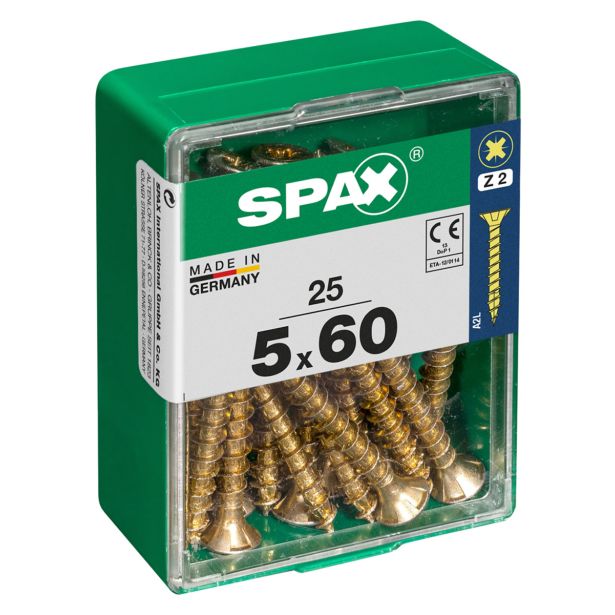 UNIVERZALNI VIJAK SPAX PZ 5X60 YELLOX A2G V ZAVITKU 25KOS