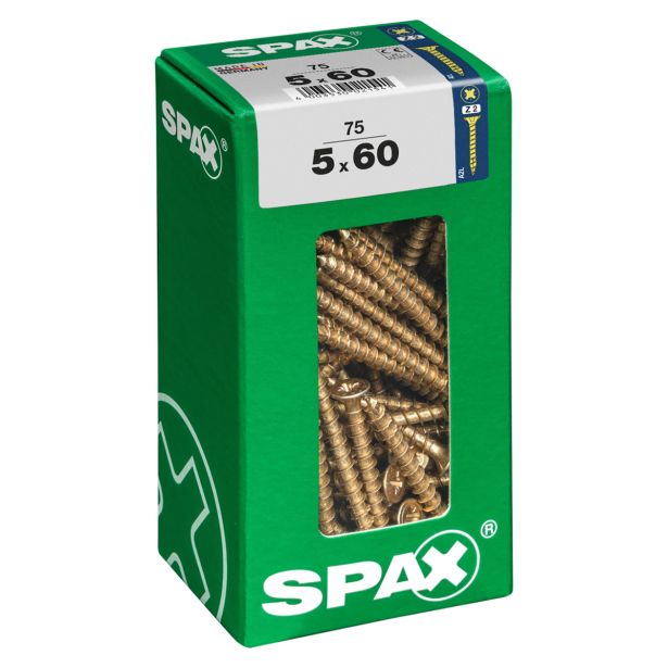 UNIVERZALNI VIJAK SPAX PZ 5X60 YELLOX A2G V ZAVITKU 75KOS