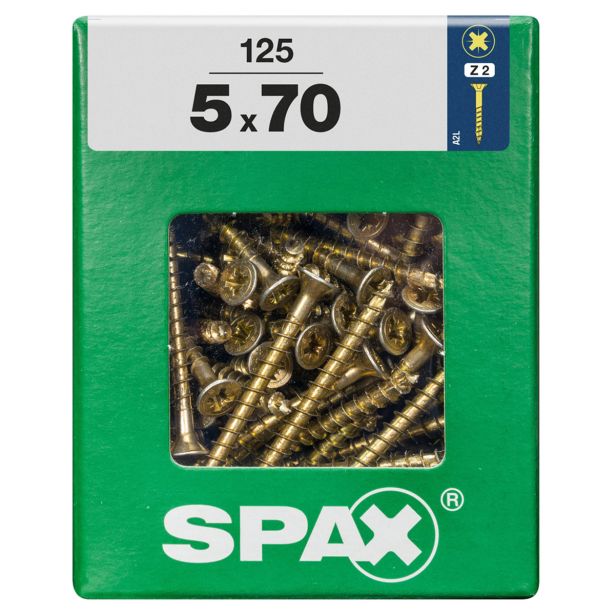 UNIVERZALNI VIJAK SPAX PZ 5X70 YELLOX A2G V ZAVITKU 125 KOS