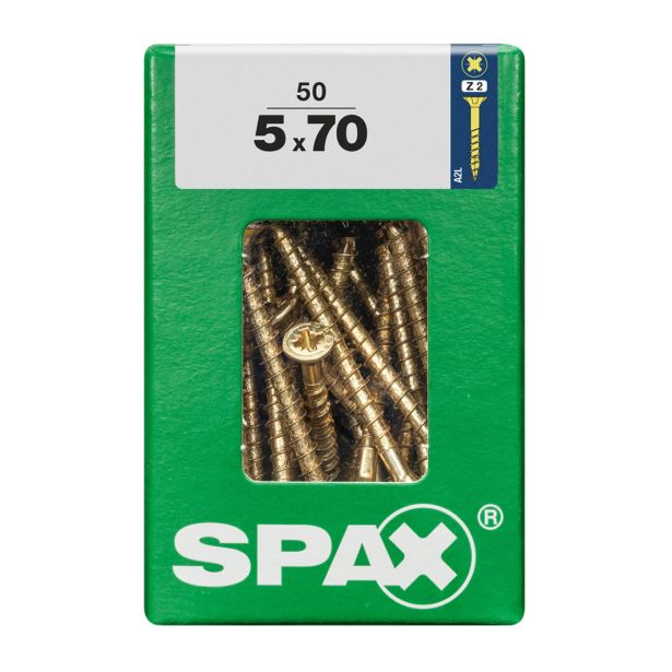 UNIVERZALNI VIJAK SPAX PZ 5X70 YELLOX A2G V ZAVITKU 50KOS