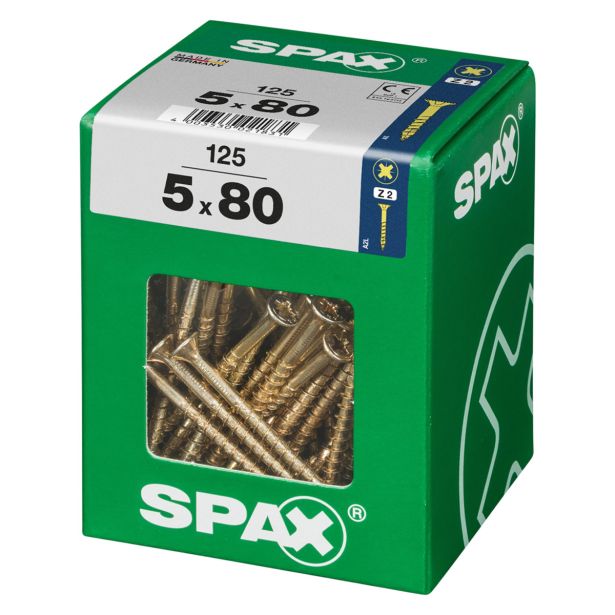 UNIVERZALNI VIJAK SPAX PZ 5X80 YELLOX A2G V ZAVITKU 125KOS