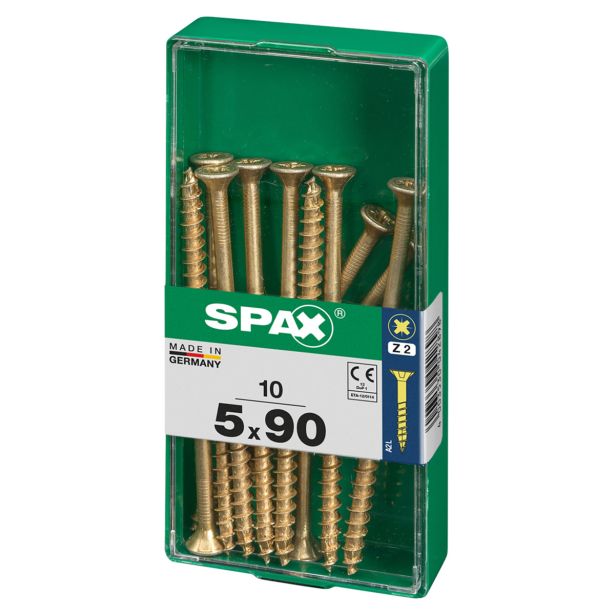 UNIVERZALNI VIJAK SPAX PZ 5X90 YELLOX A2G V ZAVITKU 10 KOS