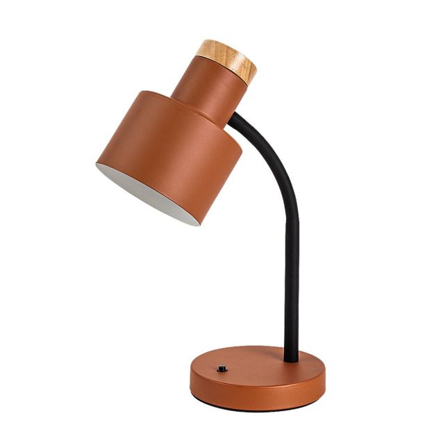RABALUX PASTRO NAMIZNA SVETILKA E27 20W ČRNA Z ORANŽNIM IN LESENIM POUDARKOM