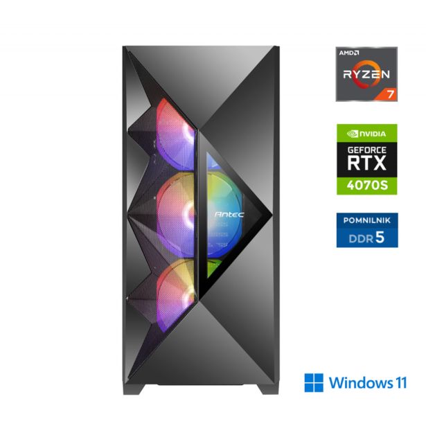 RAČUNALNIK ANNI GAMER EXTREME R7 7700X / RTX 4070S / 32 GB / 2 TB / W11H