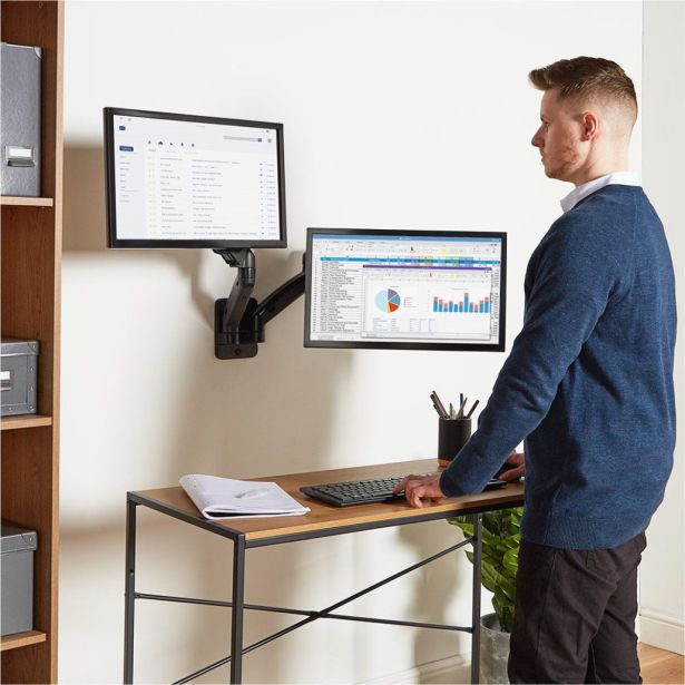 RAČUNALNIŠKI DODATEK VONHAUS NOSILEC ZA MONITOR STENSKI, DVOJNI