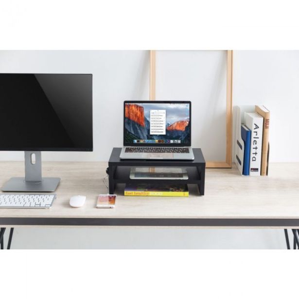 RAČUNALNIŠKI DODATEK VONHAUS PODSTAVEK ZA MONITOR LESEN S POLIČKO
