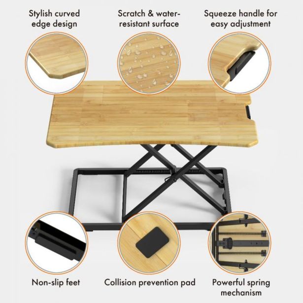 RAČUNALNIŠKI DODATEK VONHAUS SIT&STAND PODSTAVEK/MIZA LESEN