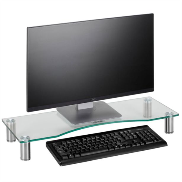 RAČUNALNIŠKI DODATEK VONHAUS STEKLEN PODSTAVEK ZA MONITOR L PROZOREN