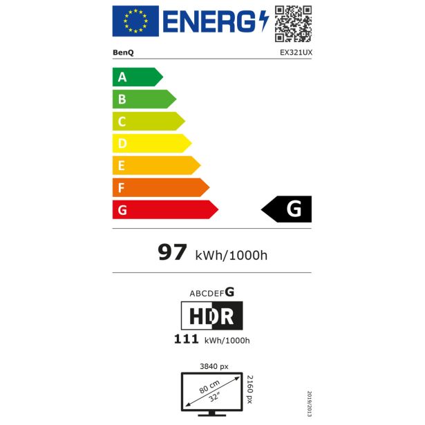 RAČUNALNIŠKI MONITOR BENQ 31.5" MINI LED LCD EX321 UX IPS 4K 144HZ HDMI/DP