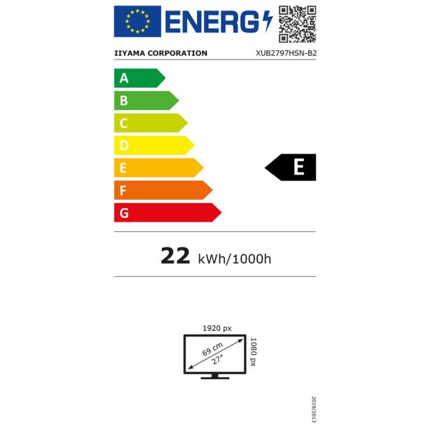 RAČUNALNIŠKI MONITOR IIYAMA 27" LED LCD XUB2797HSN -B2 IPS FHD HDMI/DP/USB