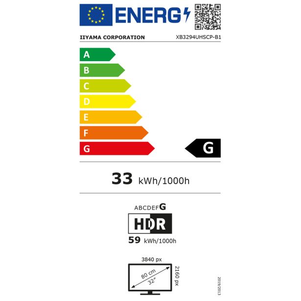 RAČUNALNIŠKI MONITOR IIYAMA 31.5" LED LCD XB3294UHSCP B1 VA 4K HDMI/DP/US