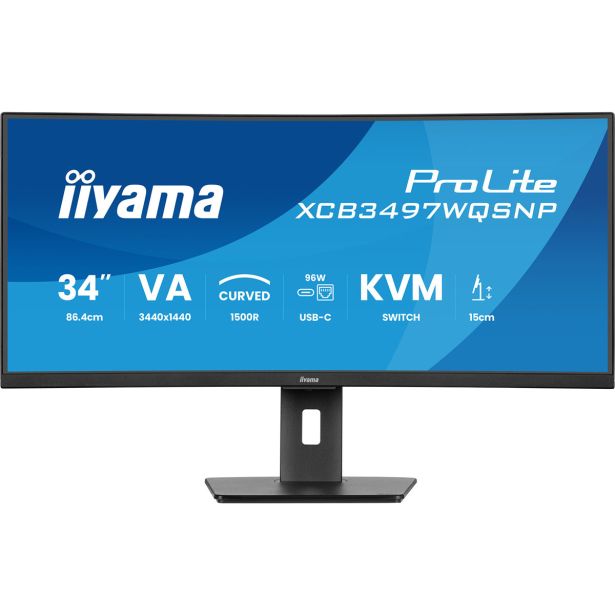 RAČUNALNIŠKI MONITOR IIYAMA 34" LED LCD XCB3497WQSNP -B1 VA 21:9 UWQHD HDM
