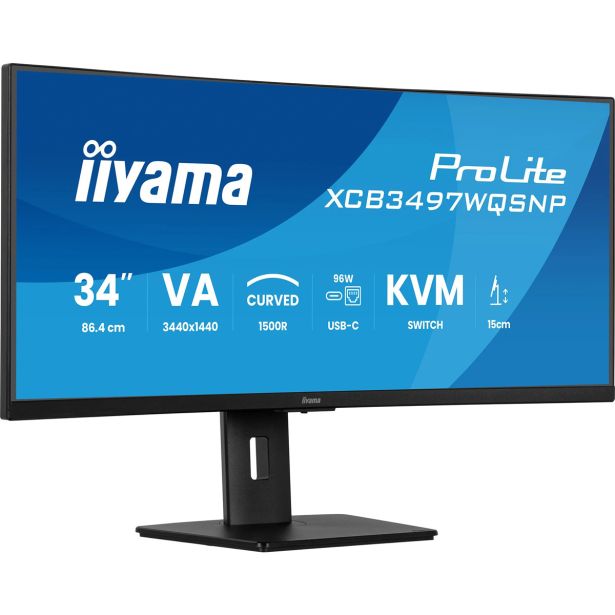 RAČUNALNIŠKI MONITOR IIYAMA 34" LED LCD XCB3497WQSNP -B1 VA 21:9 UWQHD HDM