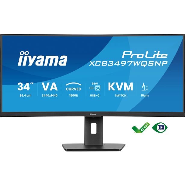 RAČUNALNIŠKI MONITOR IIYAMA 34" LED LCD XCB3497WQSNP -B1 VA 21:9 UWQHD HDM