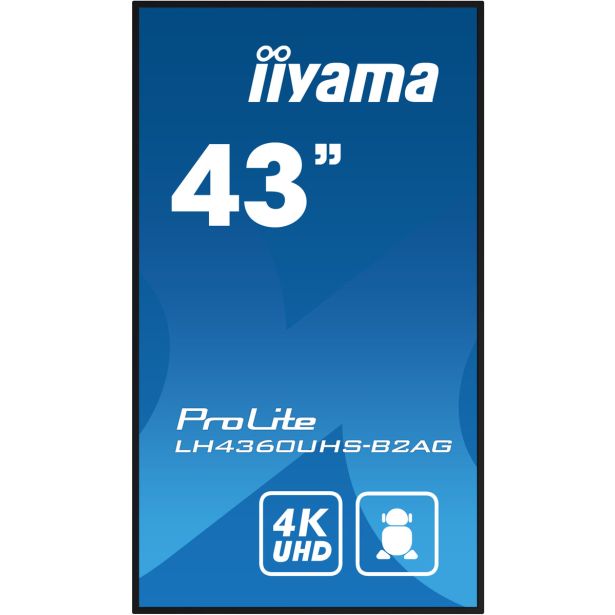 RAČUNALNIŠKI MONITOR IIYAMA 42.5" LED LCD LH4360UHS -B2AG VA 4K 16:9 HDMI/