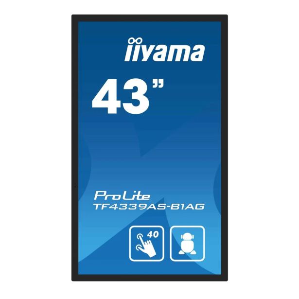 RAČUNALNIŠKI MONITOR IIYAMA 42.5" LED LCD TOUCH TF4339AS B1AG IPS 4K 16:9