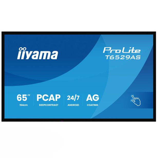 RAČUNALNIŠKI MONITOR IIYAMA 65" LED LCD TOUCH T6 529AS-B1AG VAELED 4K PCAP