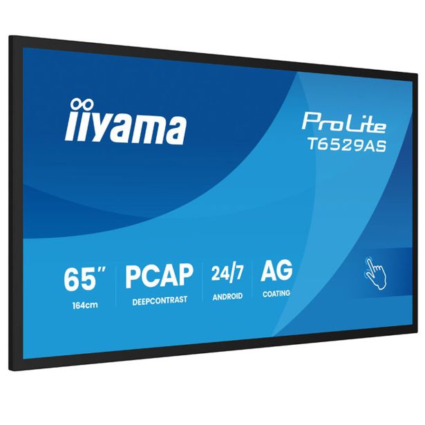 RAČUNALNIŠKI MONITOR IIYAMA 65" LED LCD TOUCH T6 529AS-B1AG VAELED 4K PCAP