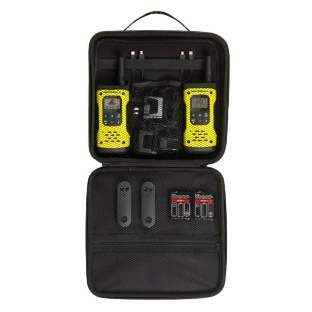 RADIJSKA POSTAJA MOTOROLA T92 H20 WALKIE TALKIE RUMENO-ČRN