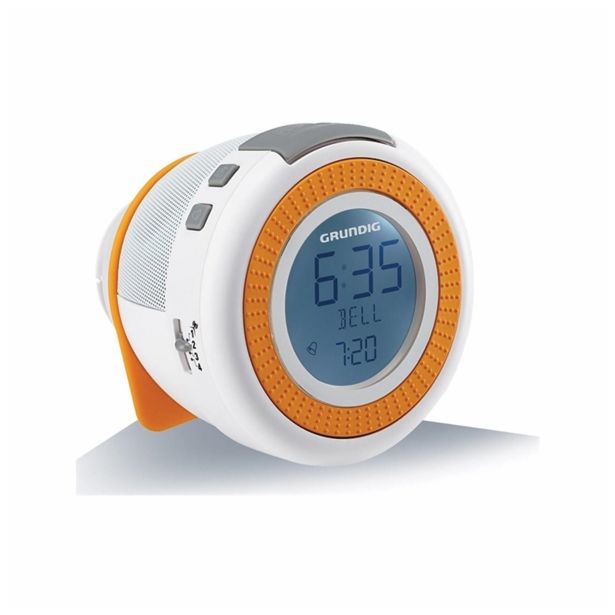 RADIOURA GRUNDIGSONOCLOCK230 USB BELA-ORANŽNA