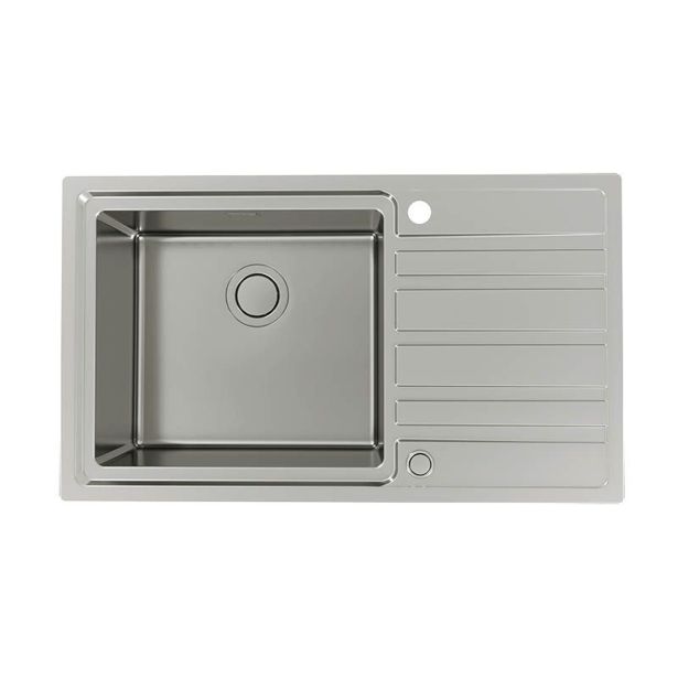 NERJAVNO POMIVALNO KORITO ALVEUS RANDO UP 50 SATIN 865X505 MM, LEVI