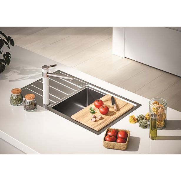 NERJAVNO POMIVALNO KORITO ALVEUS RANDO UP 50 SATIN 865X505 MM, LEVI