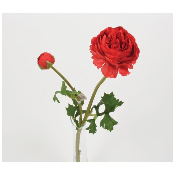 SVILENO CVETJE DAR RANUNKULUS VEJICA 48CM X2 RDEČ