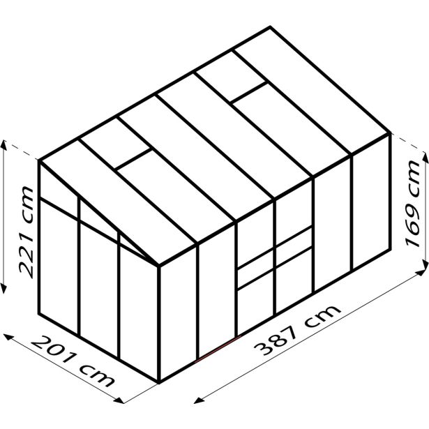 RASTLINJAK, STEKLO/POLIK. VITAVIA IDA 7800 ESG/HKP SMARAGDNA 221X387X202